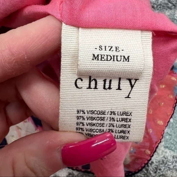 CHUFY womens Printed Halterneck Blouse size medium - Picture 12 of 12